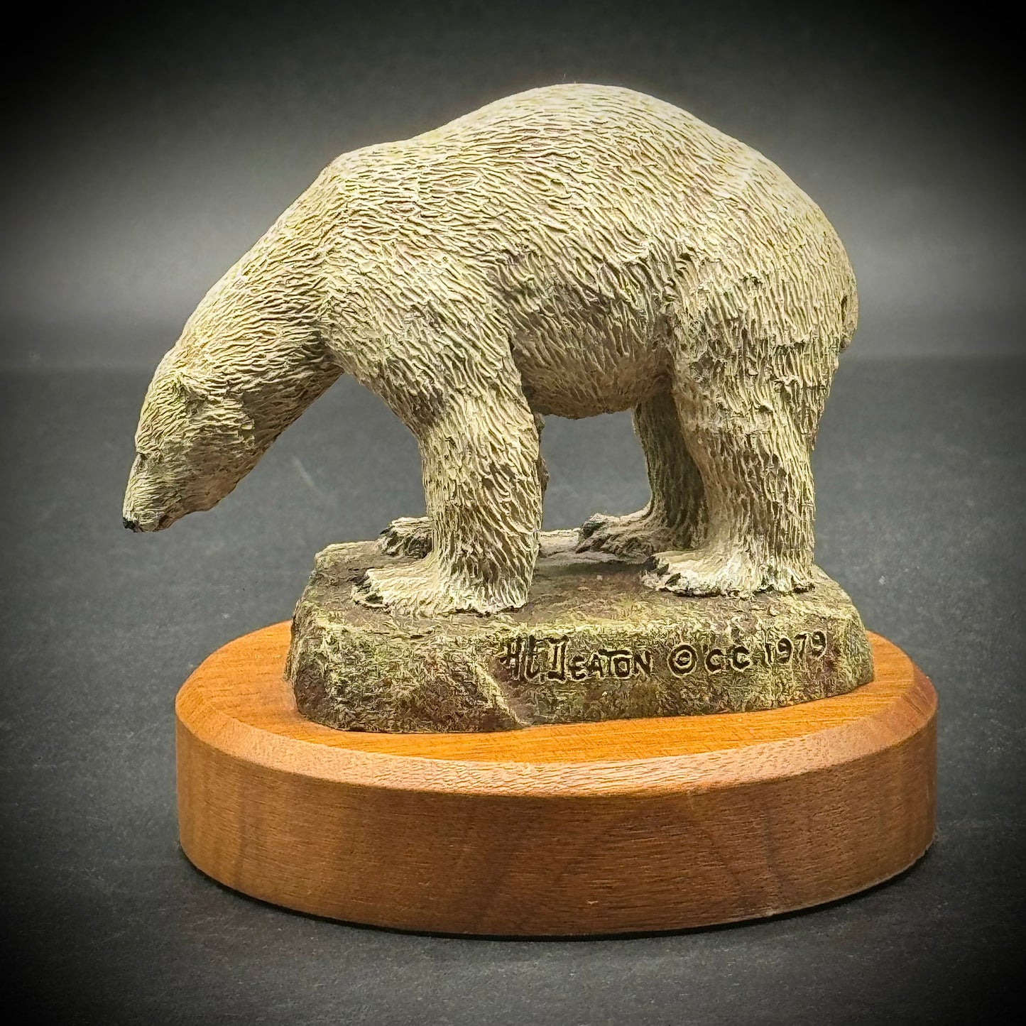 Hamilton Collection American Wildlife Bear Sculpture on Wood Base