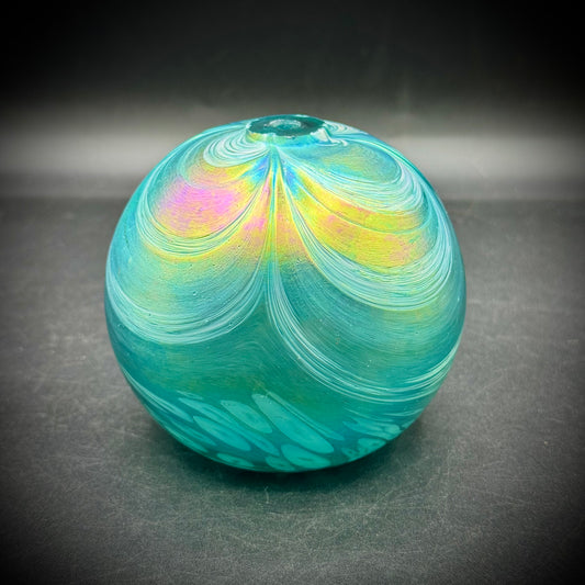 Tiffany-esque Iridescent Oil Lamp