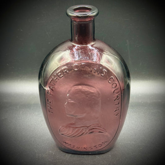 Vintage Wheaton Amethyst Glass George Washington Bottle