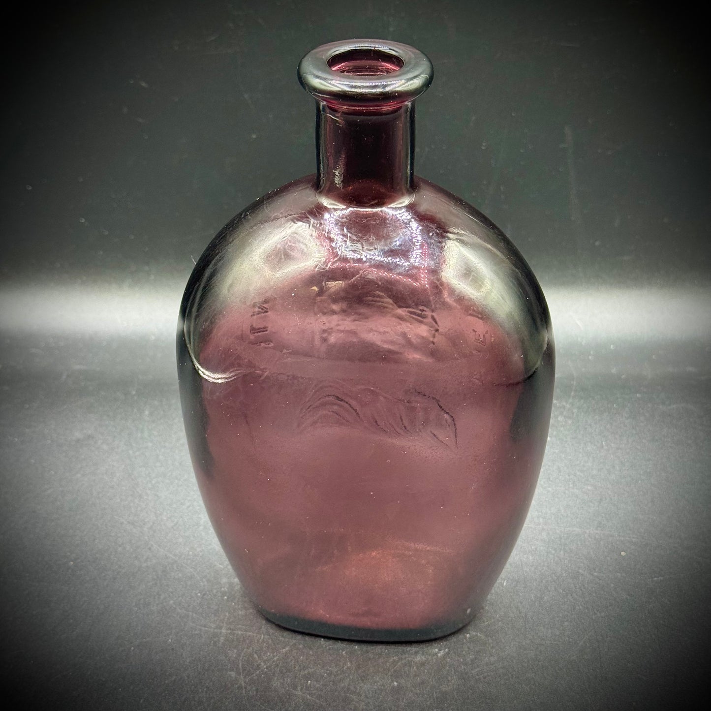 Vintage Wheaton Amethyst Glass George Washington Bottle