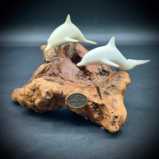 John Perry Double Dolphin Sculpture