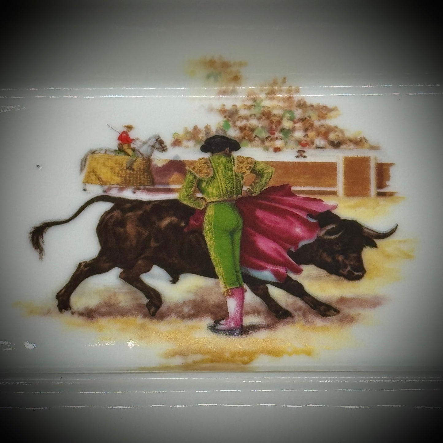 Vintage Porcelain of Spain Bullfighting Ash Tray