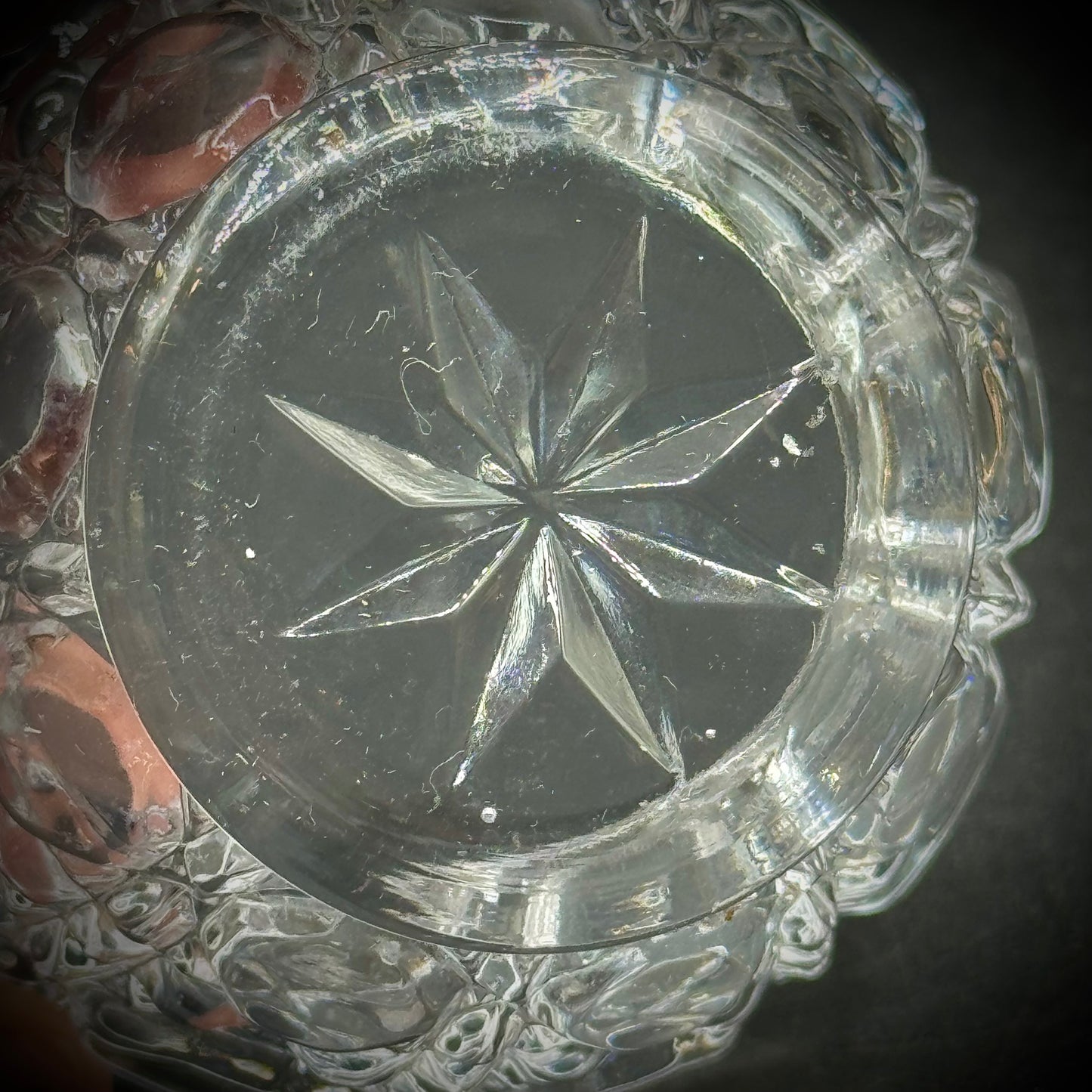 Vintage Lead Crystal Lidded Apple Trinket Box