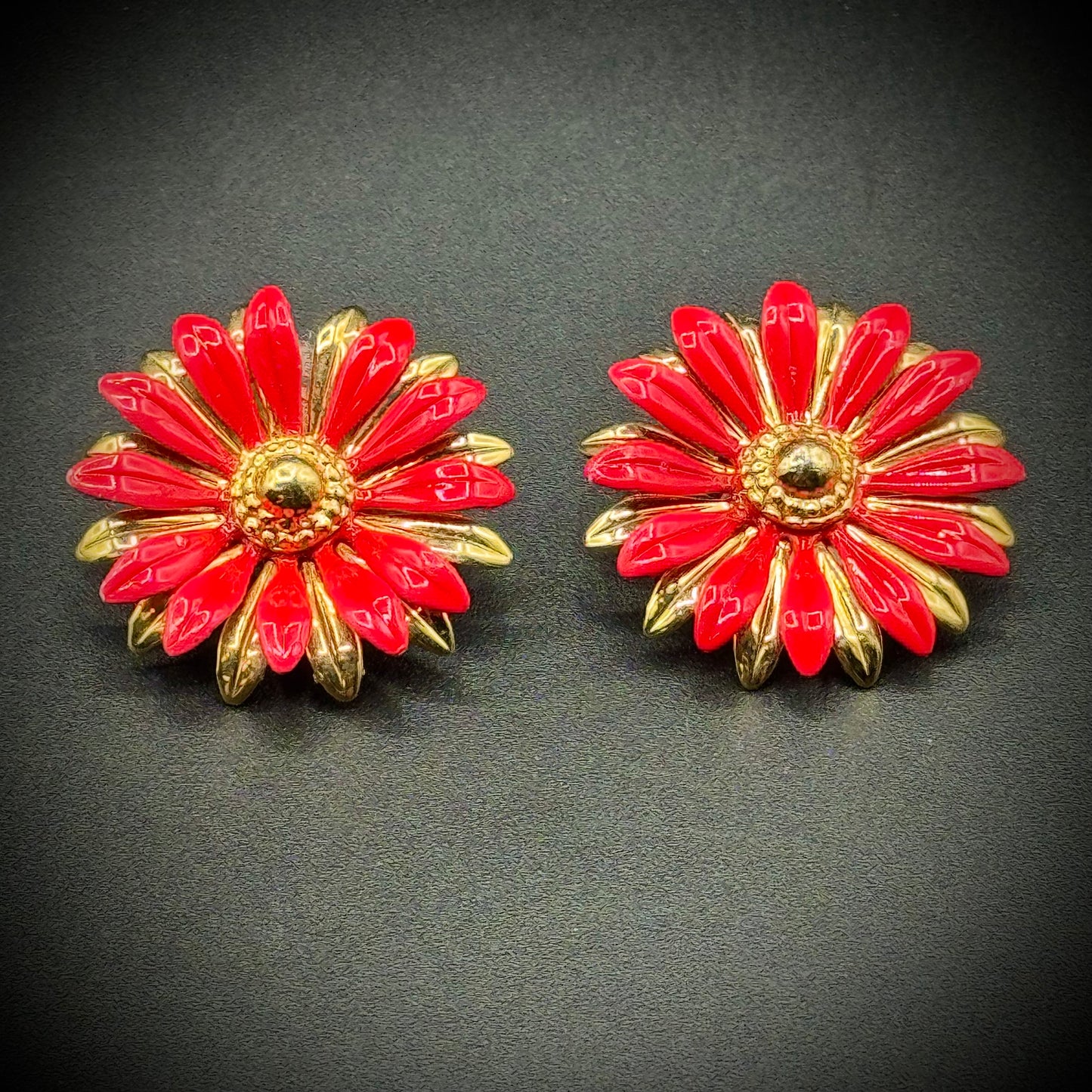Clip On Flower Earrings