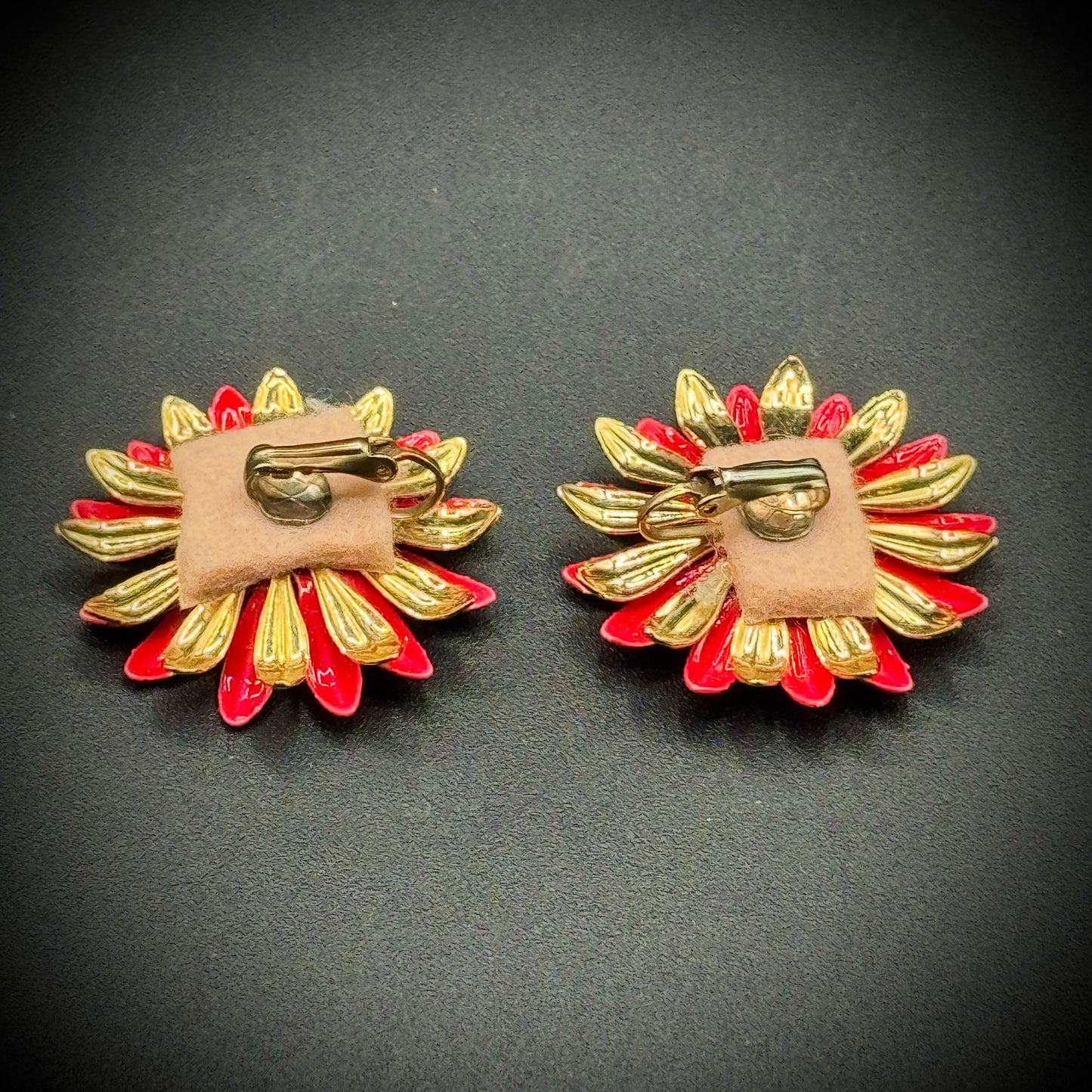 Clip On Flower Earrings
