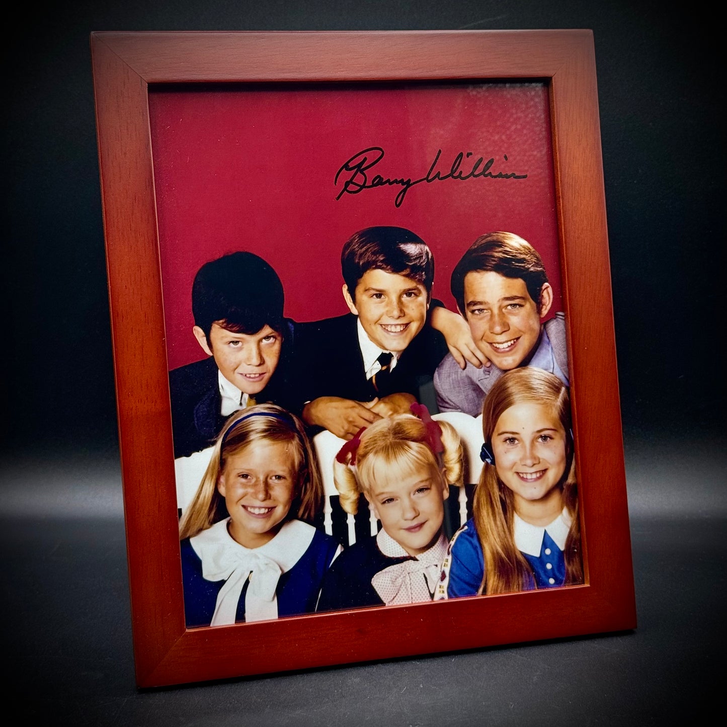 Framed Brady Bunch Children Photo Autographed by Actor Barry Williams