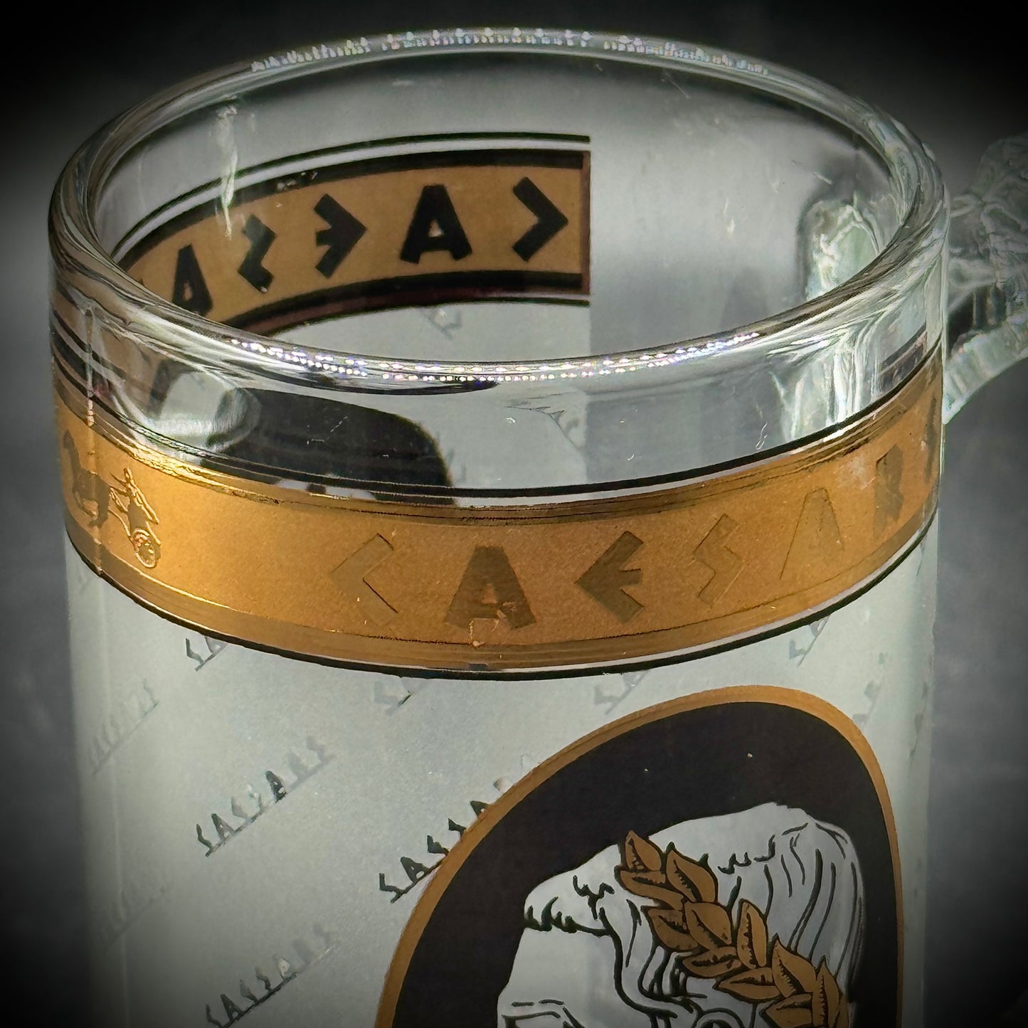 Vintage Culver-Style Caesar's Palace Las Vegas Glass Mug