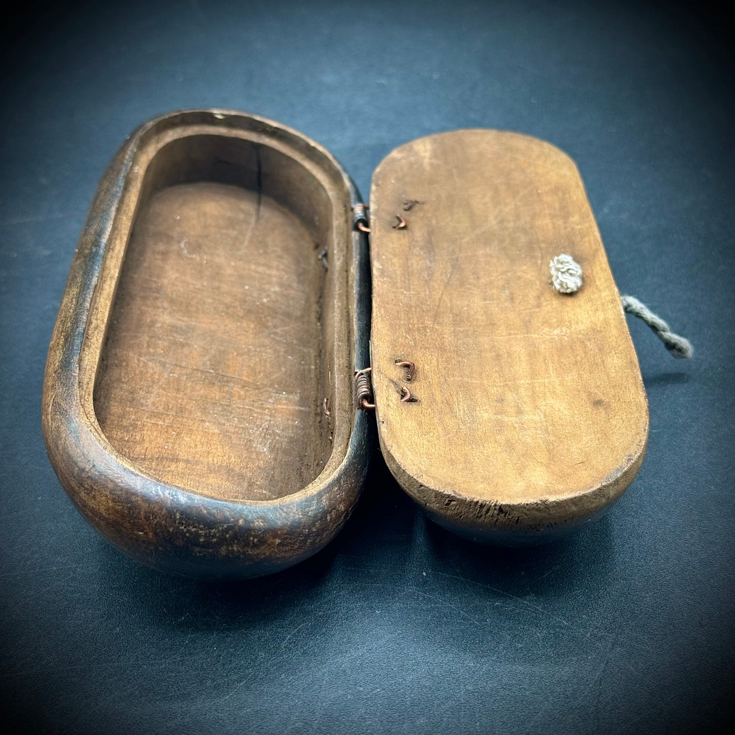 Vintage Carved Bone & Wood Box