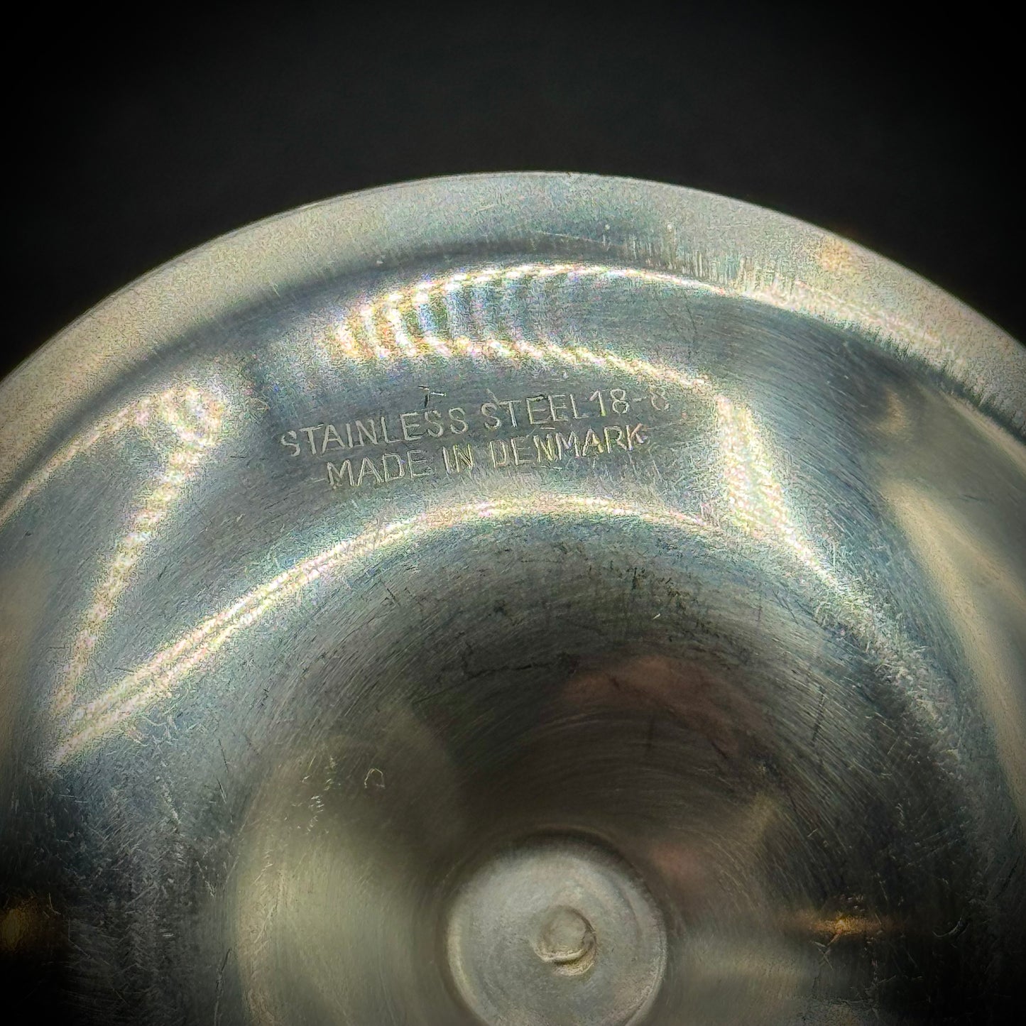 Pair of Vintage Lundtofte Stainless Steel Egg Cups - Made in Denmark