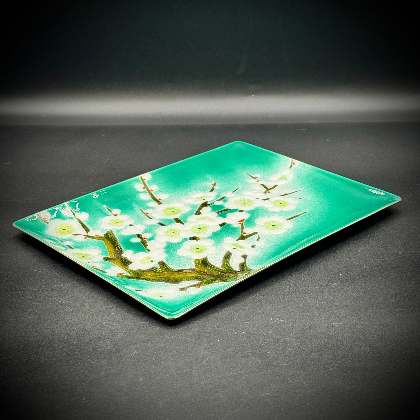 Vintage Ando Tutanka Hammered Copper Enamel and Cloisonne Egyptian Tray