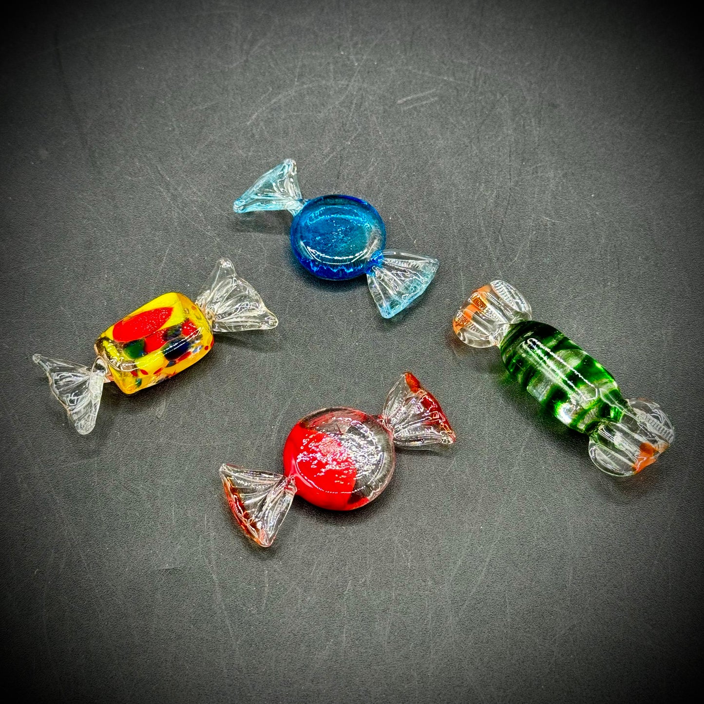 Vintage Collection of 4 Murano Glass Candy Pieces #1