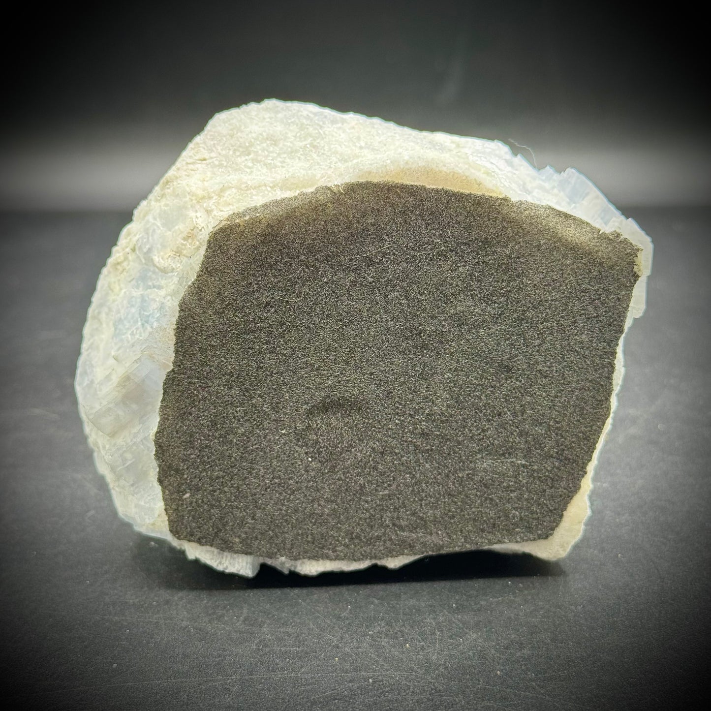 Natural Pale Blue Quartz Candle Holder