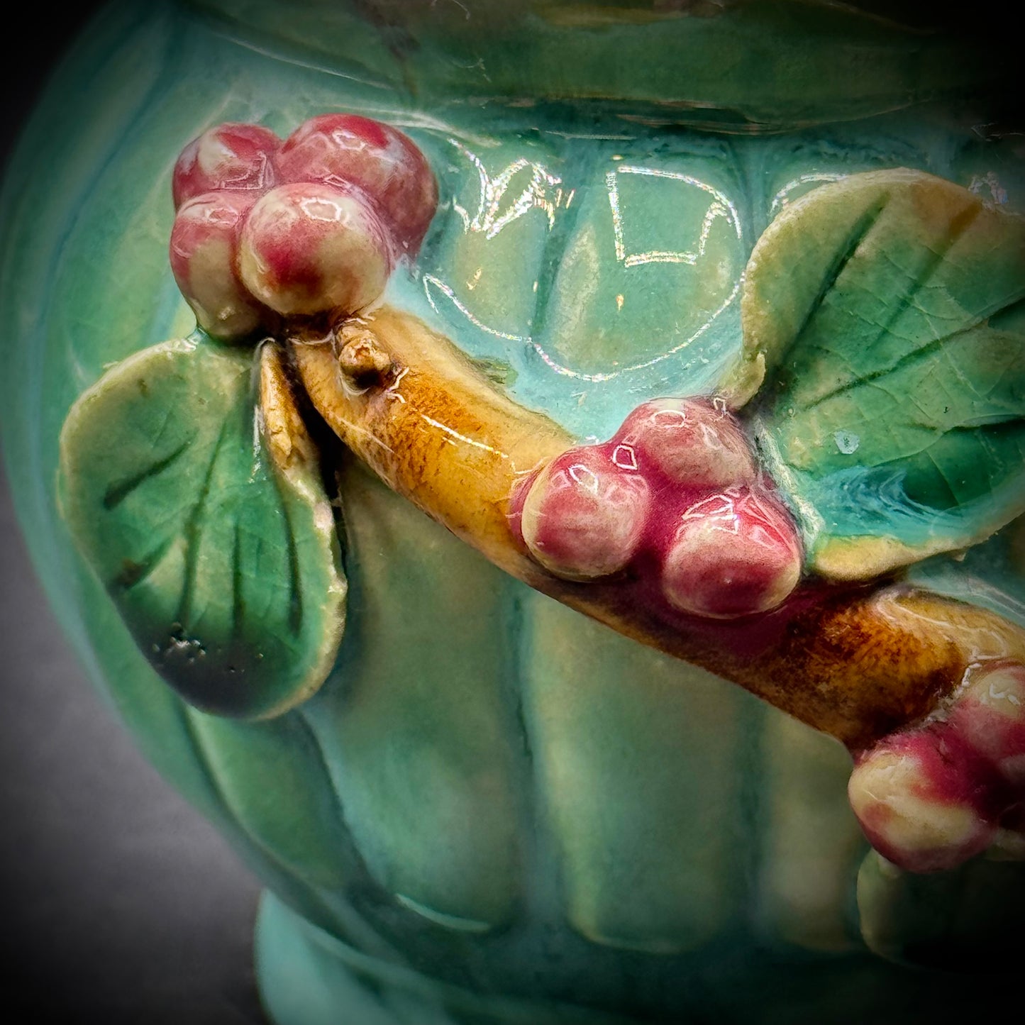 Majolica Squirrel Planter