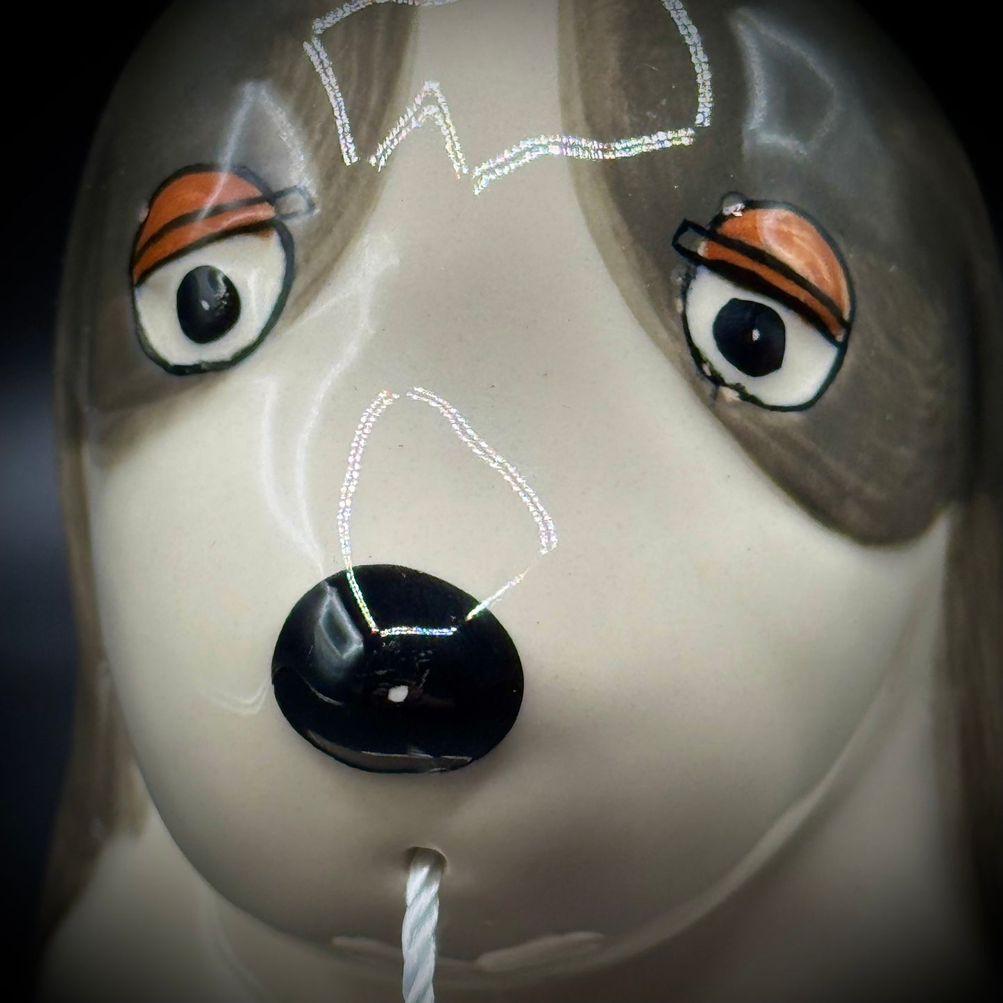 Ceramic String Dispensing Puppy Figurine