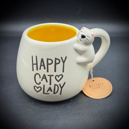 New w/Tag Adorable Happy Cat Lady Mug