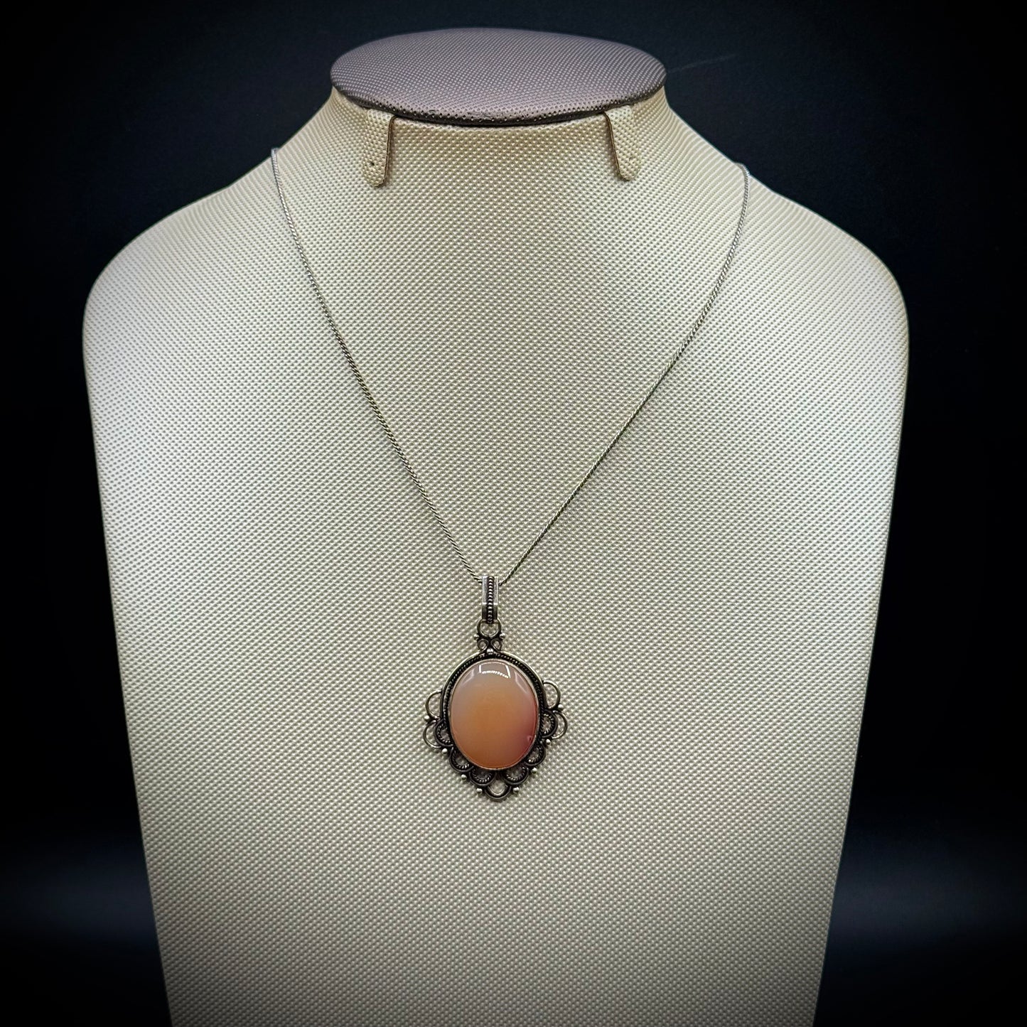 Ornate Natural Agate Necklace