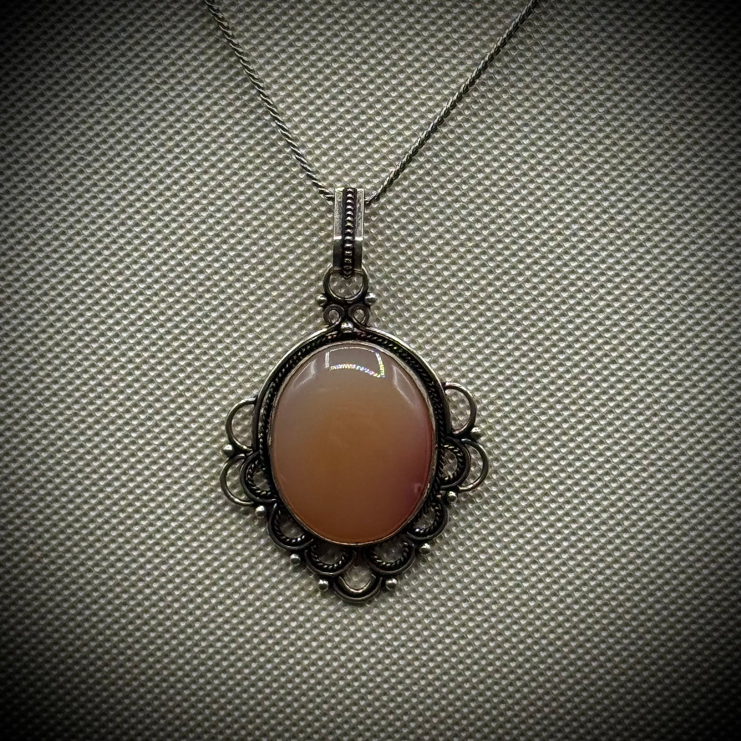 Ornate Natural Agate Necklace