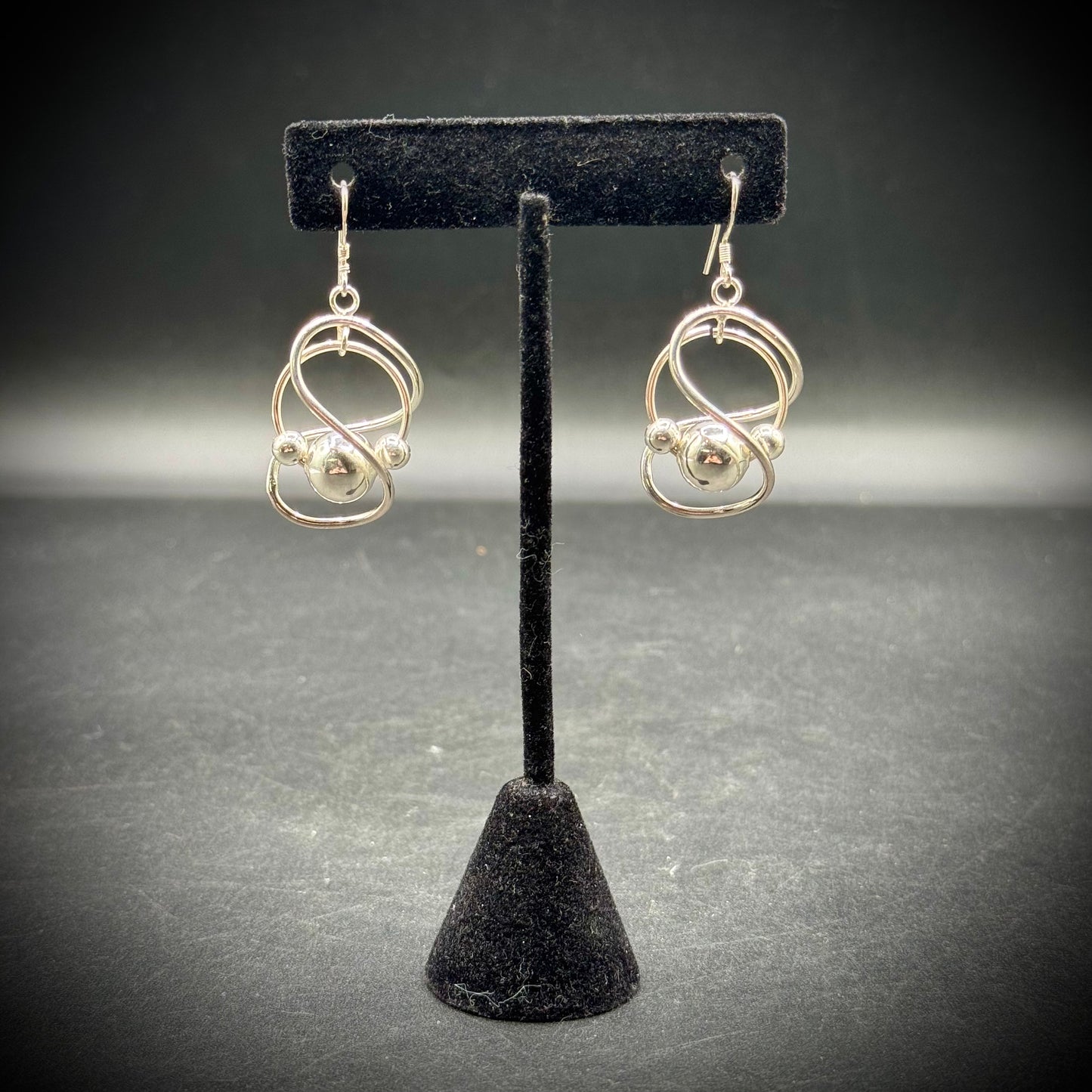 Gorgeous Modernist Sterling Silver Earrings