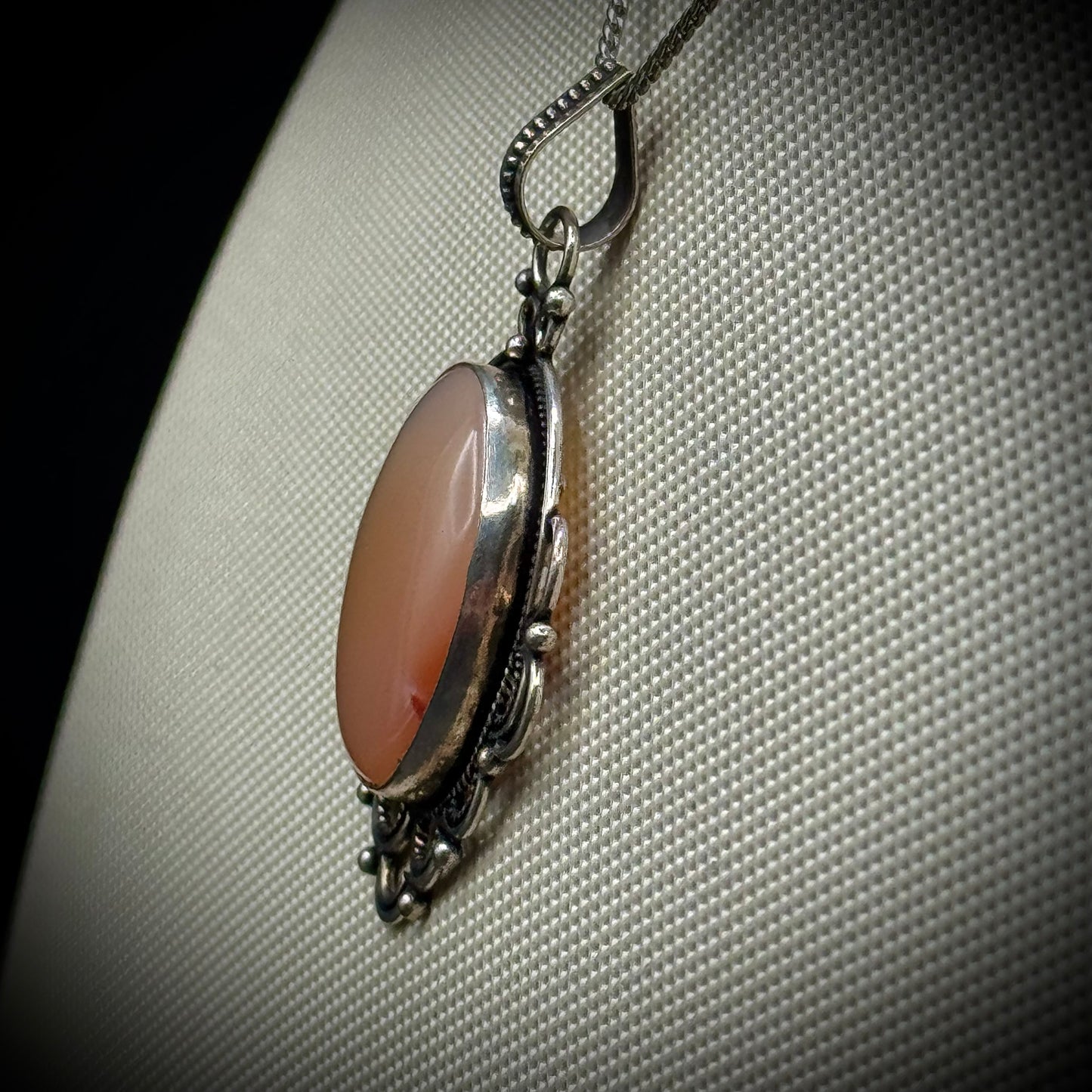 Ornate Natural Agate Necklace