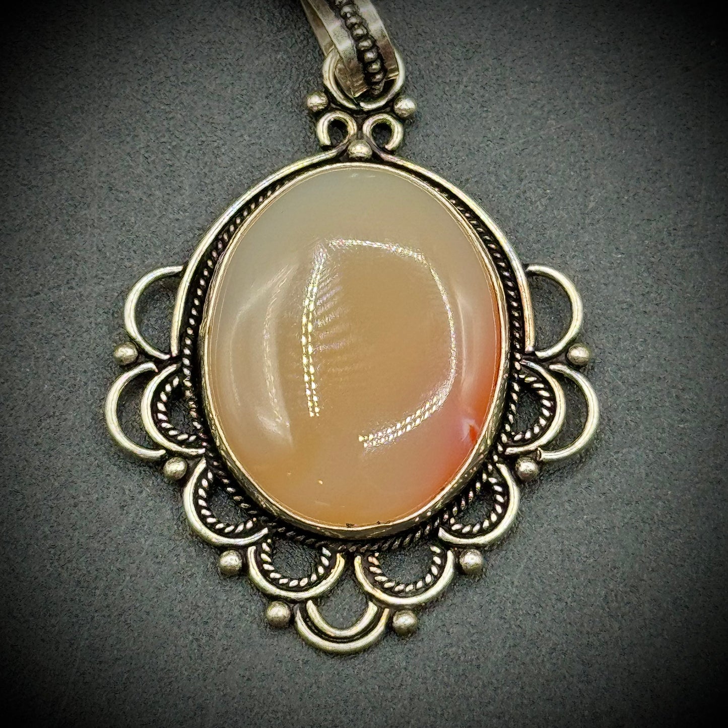 Ornate Natural Agate Necklace