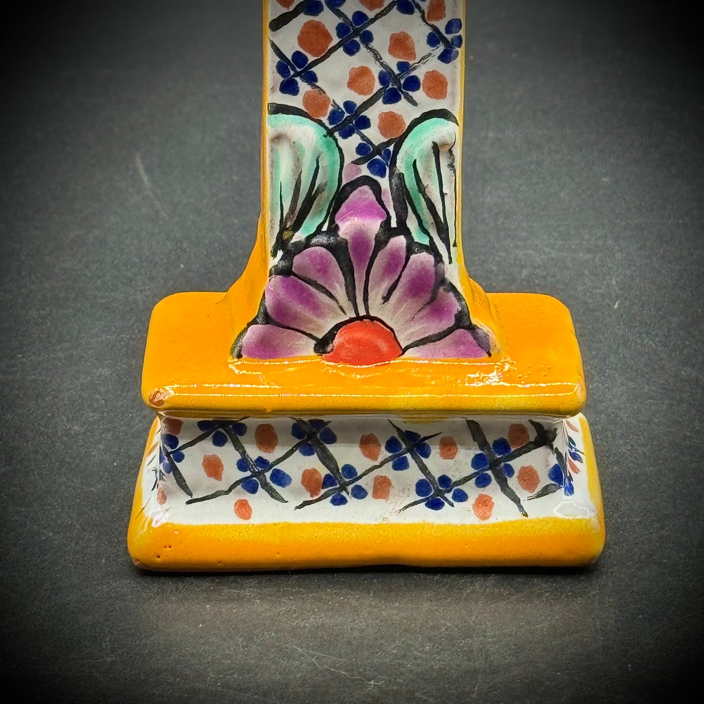 Talavera Mexican Pottery Standing Cross