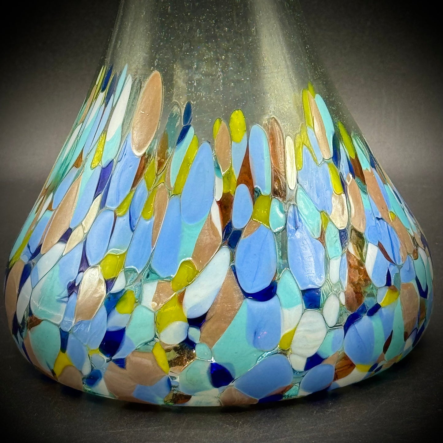 Mexican Recycled Art Glass Tumble Up Carafe & Glass