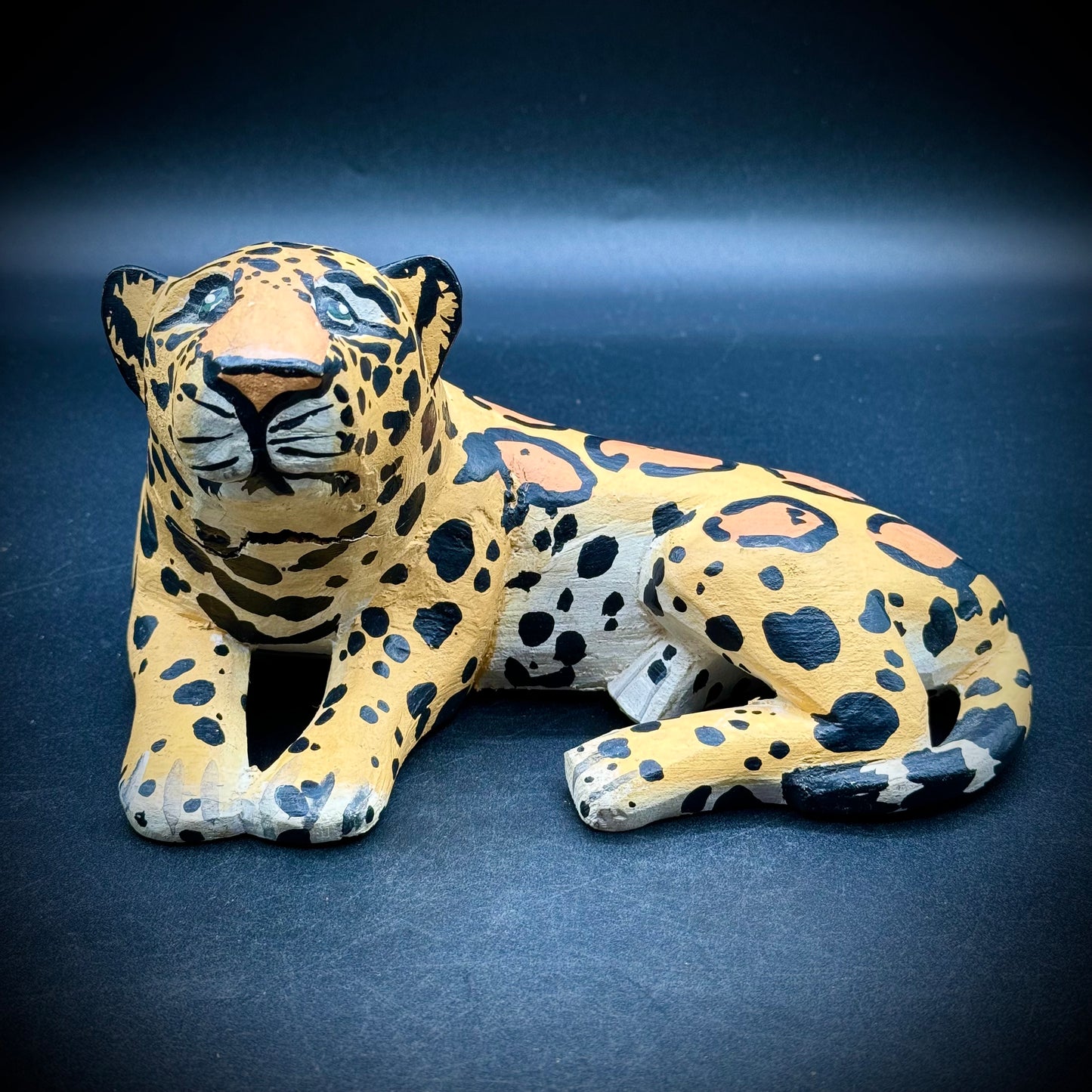 Hand Carved Folk Art Leopard