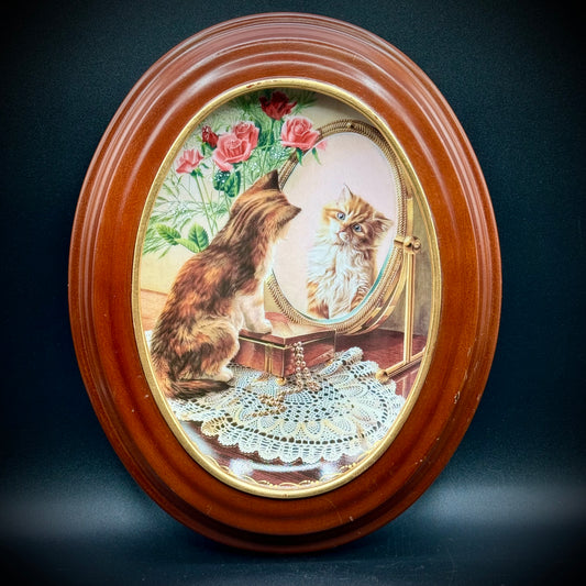 Limited Edition Bradford Exchange Framed Cat Plate