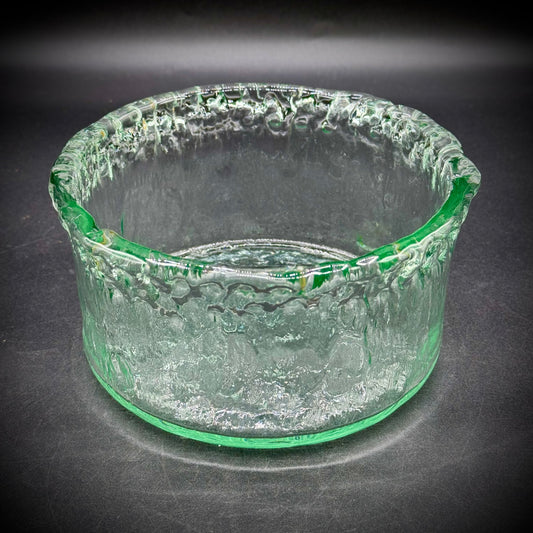 Green-Hued Recycled Glass Bowl Fire & Light Style