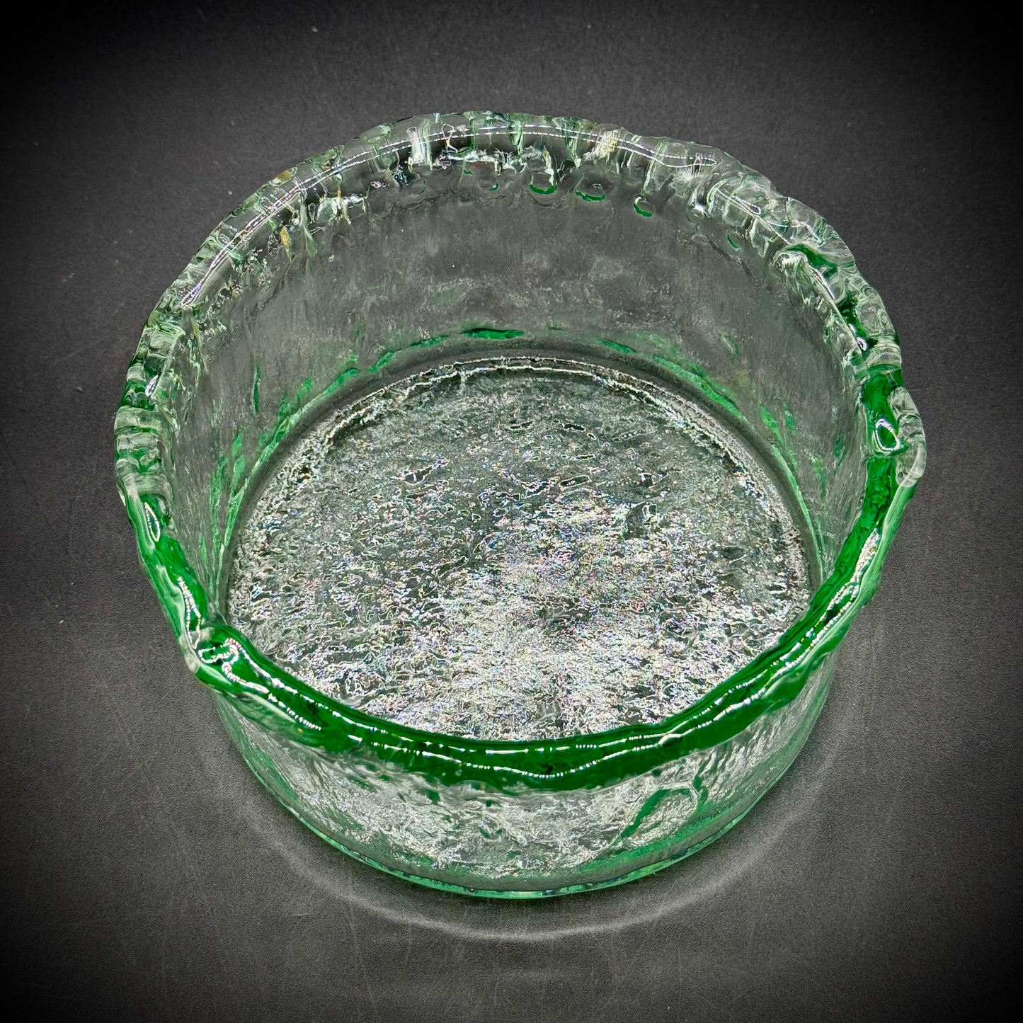 Green-Hued Recycled Glass Bowl Fire & Light Style