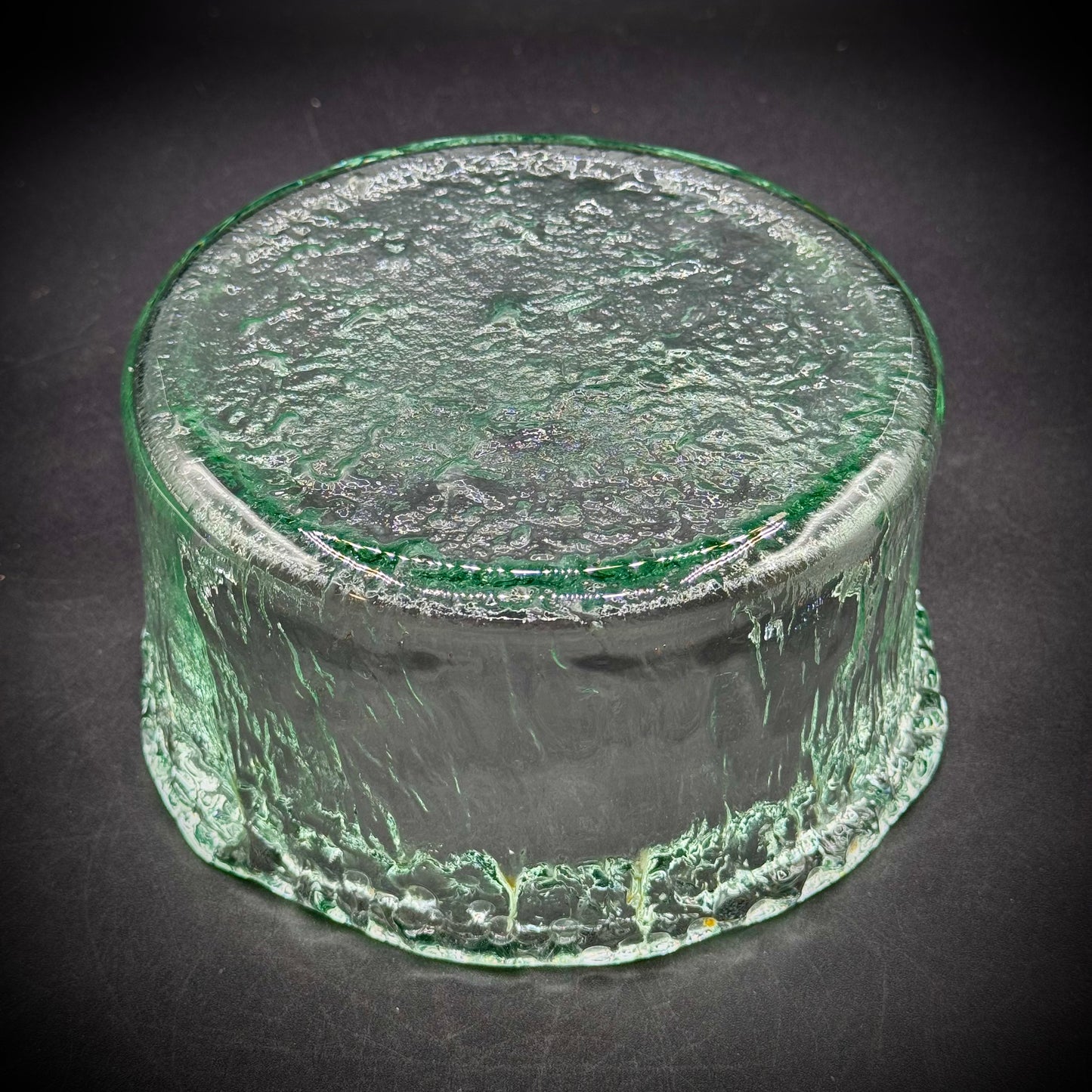 Green-Hued Recycled Glass Bowl Fire & Light Style