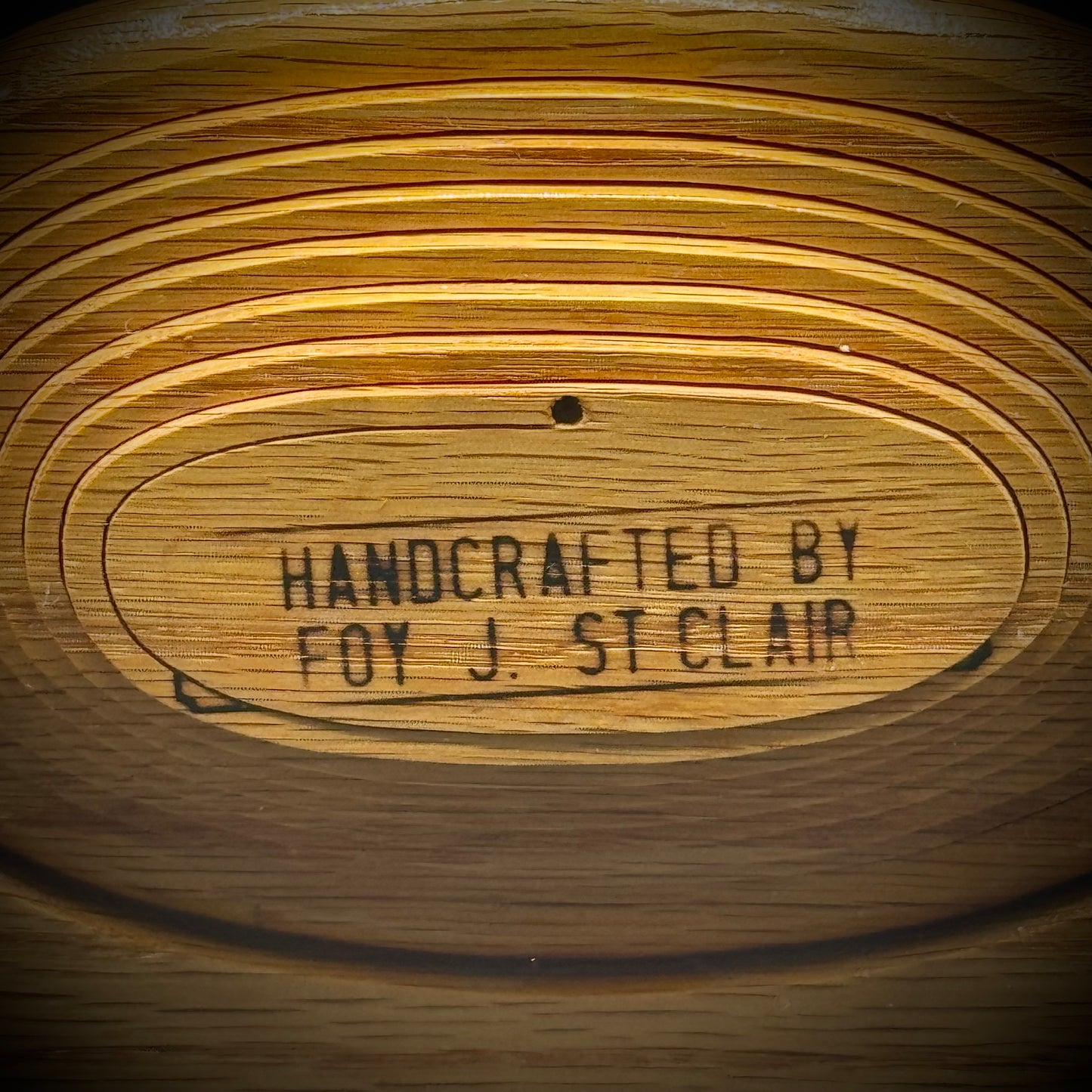 Artist Crafted & Signed Collapsable Wood Basket