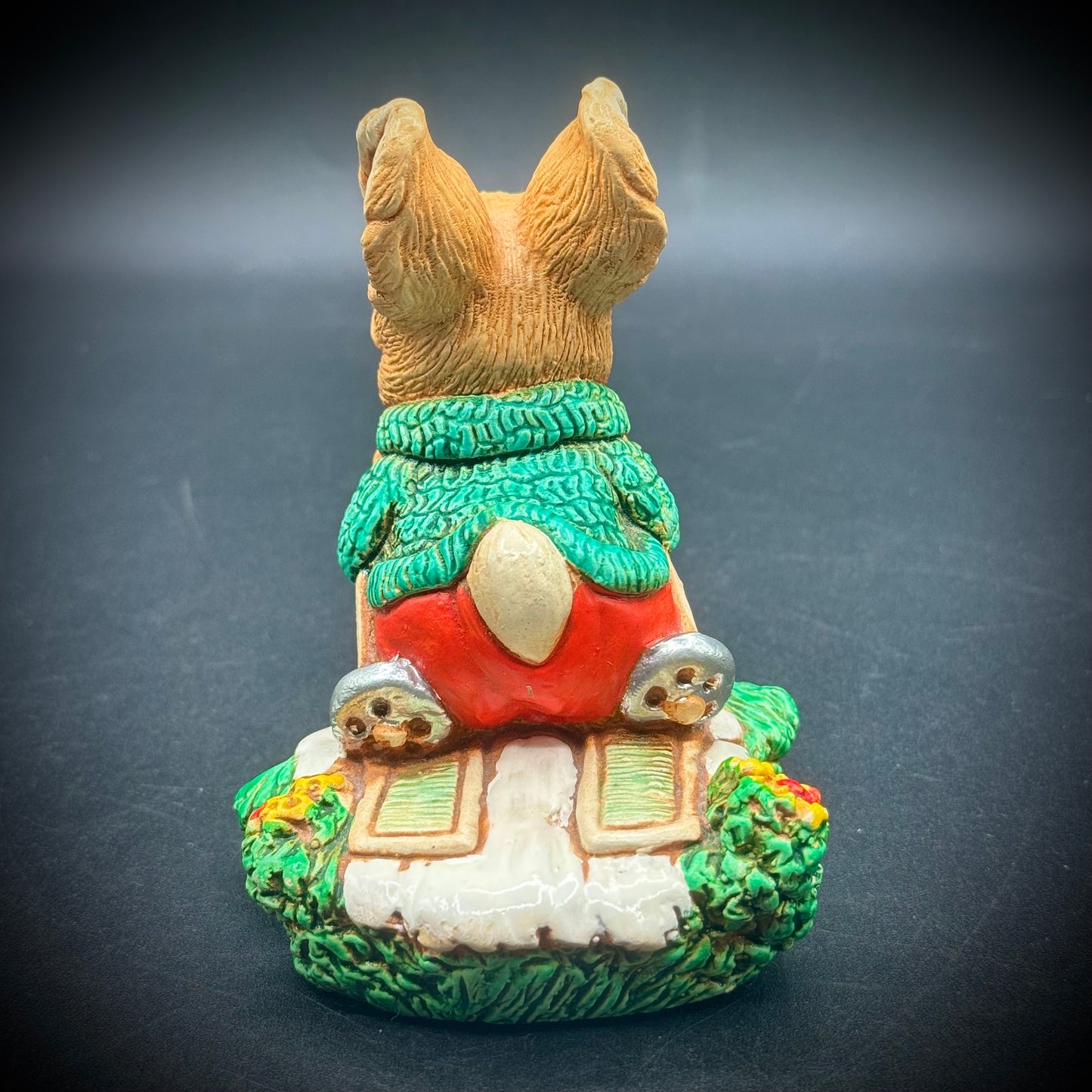 Vintage Hand Painted Stoneware Woodlander Skiing Bunny Figurine "Paul" - Made in England