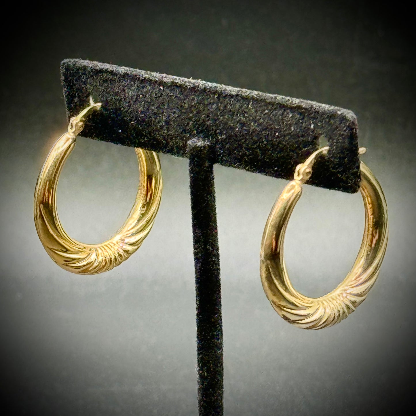 Sterling Silver Gold Plated Hoop Earrings