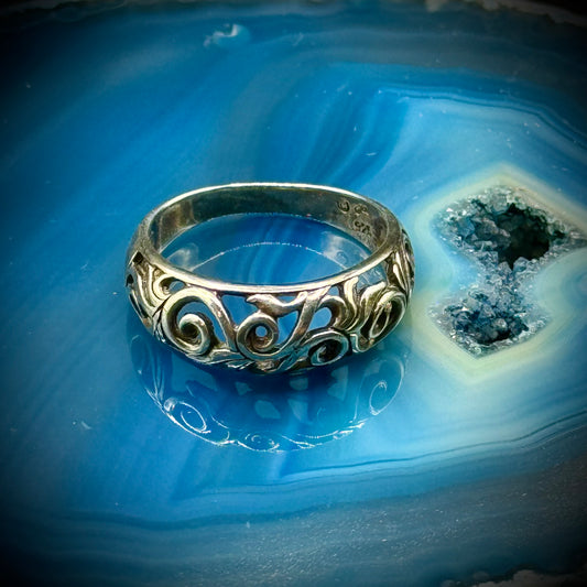 Sterling Silver Open Filigree Ring