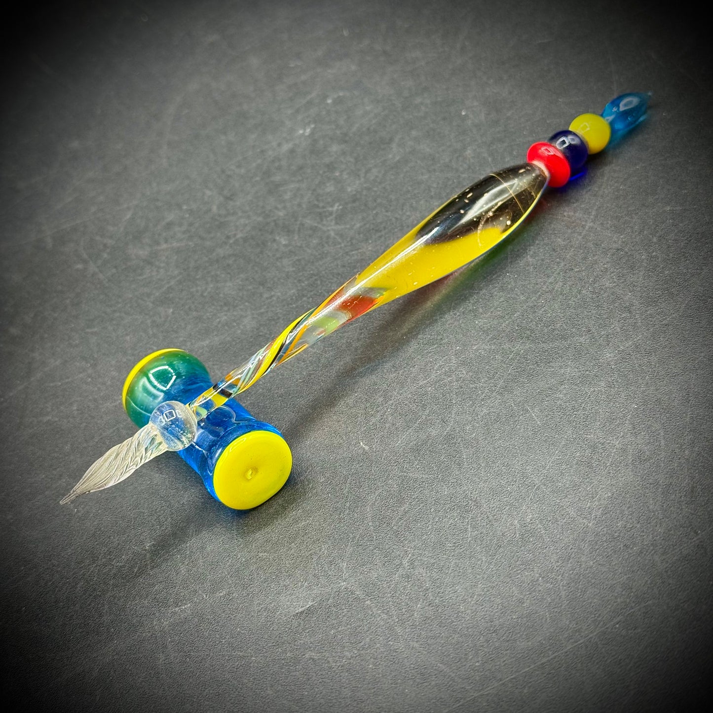 Murano Blown Glass Ink Pen with Stand