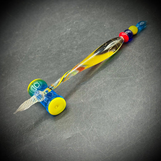 Murano Blown Glass Ink Pen with Stand