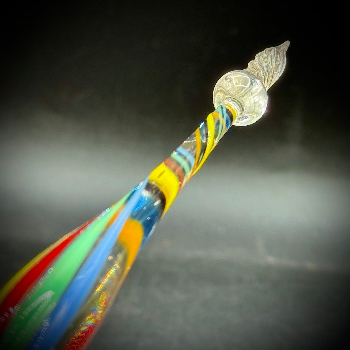 Murano Blown Glass Ink Pen with Stand