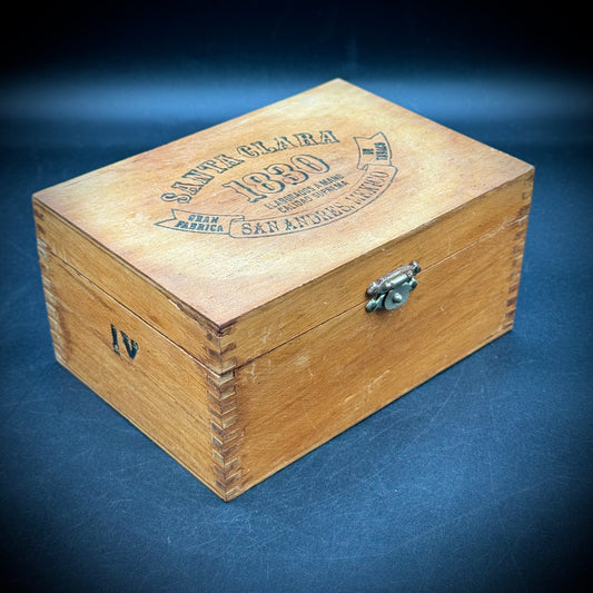 Vintage Dove Tail Wood Cigar Box - Made in Mexico