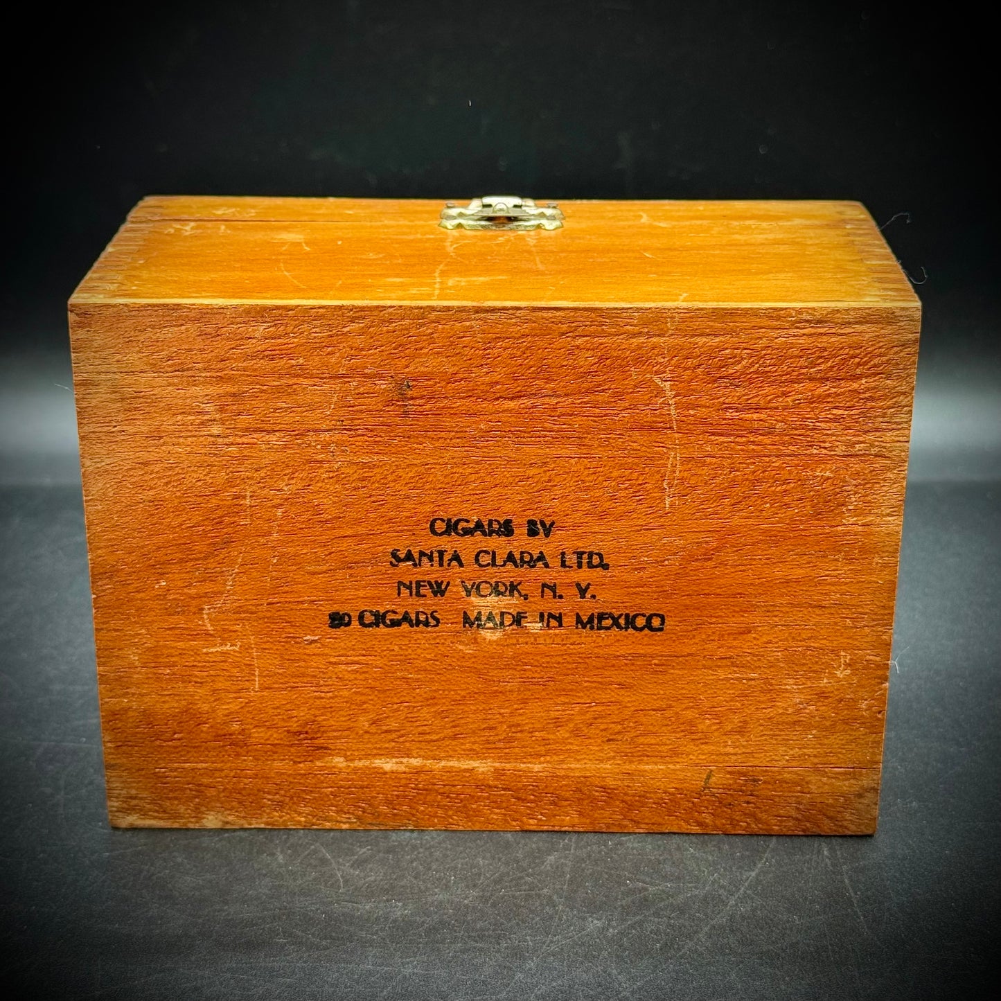 Vintage Dove Tail Wood Cigar Box - Made in Mexico