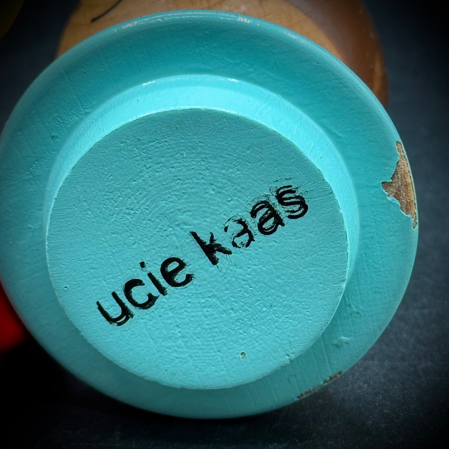 Pair of Danish Modern Lucie Kass Painted Wood Egg Cups
