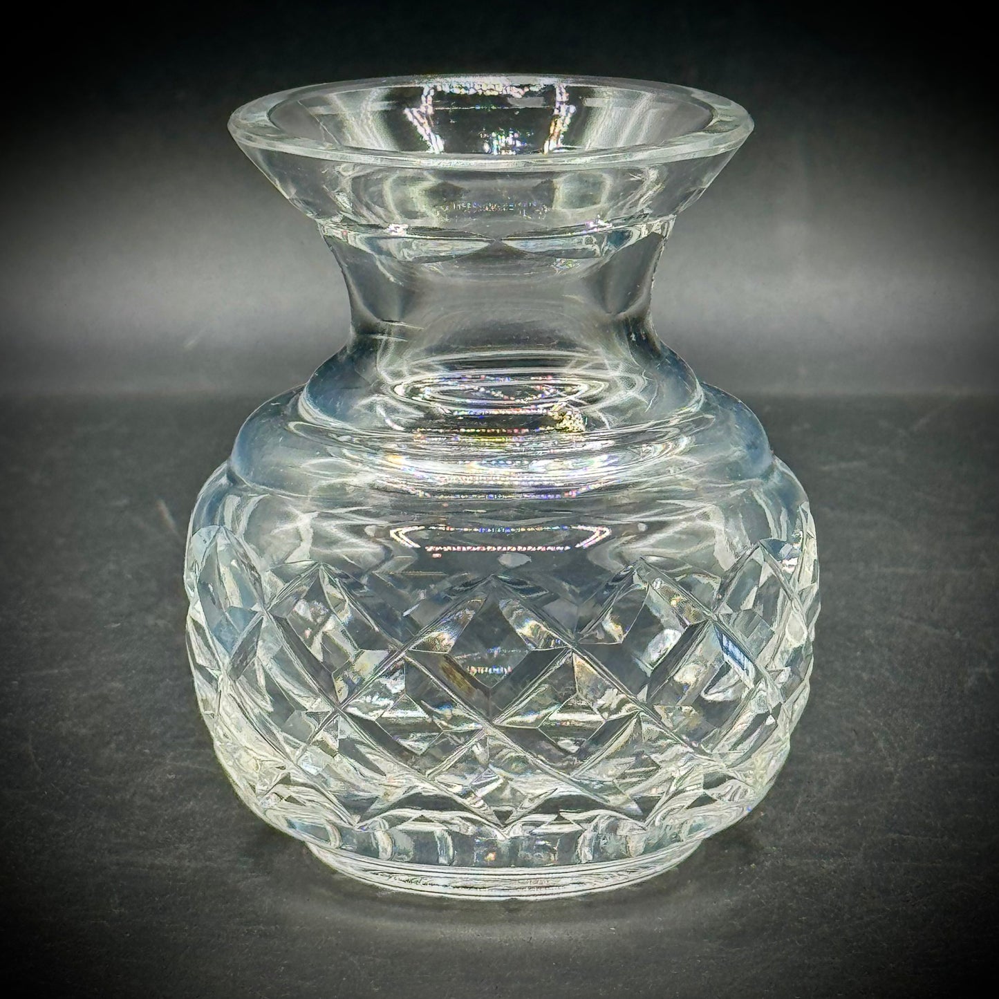 Waterford Crystal Diamond Cut Pattern Small Vase