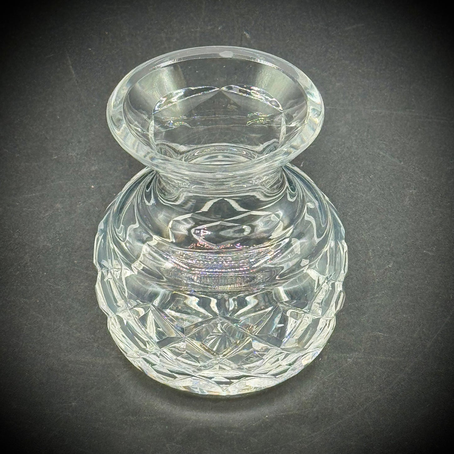 Waterford Crystal Diamond Cut Pattern Small Vase
