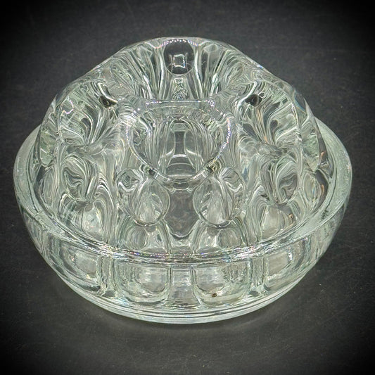Vintage MC Reims Glass Flower Frog with Rare Shape and Varying Sizes