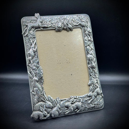 Vintage 1987 Arthur Court Bunny Rabbit Motif Metal Frame