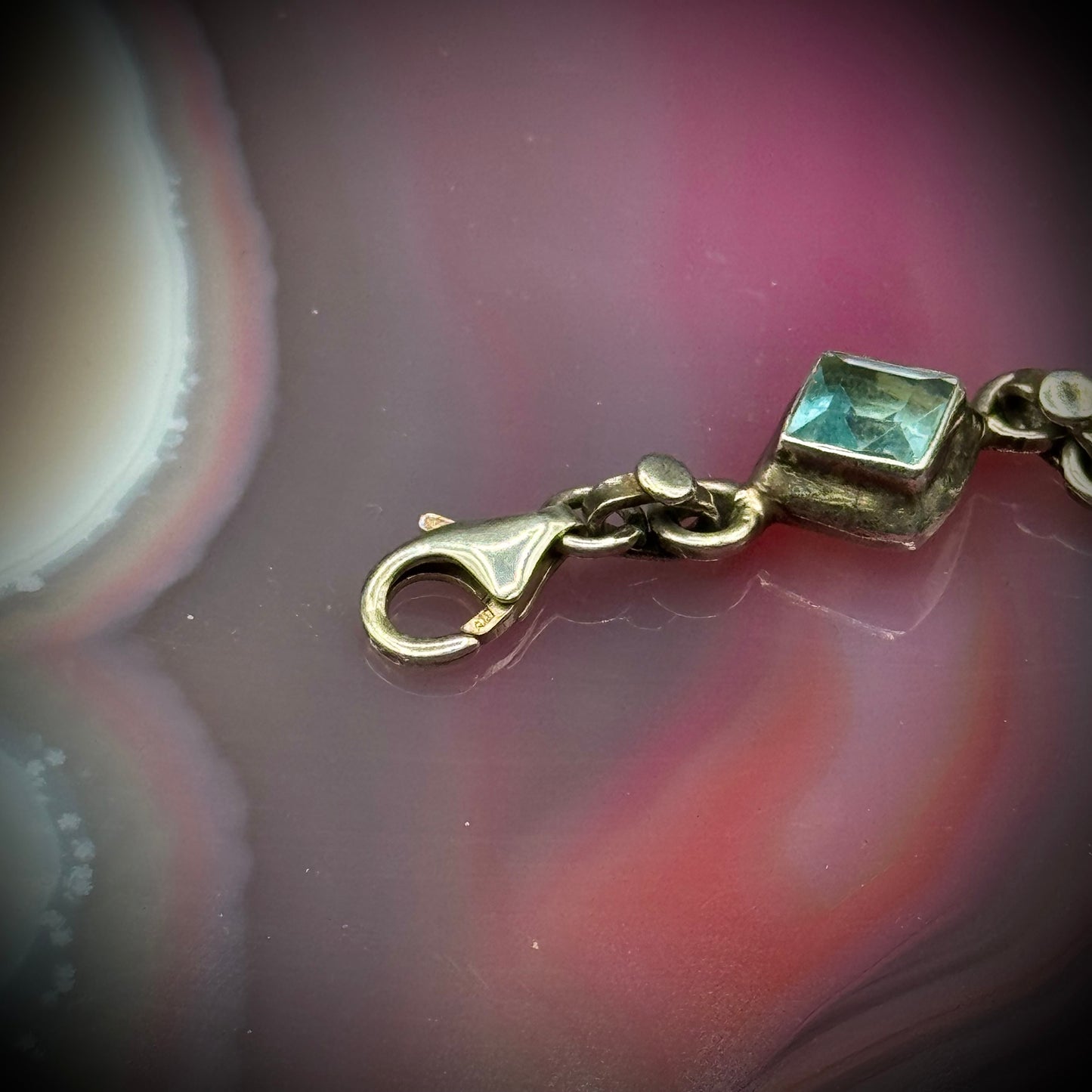 Beautiful Sterling Silver & Topaz Bracelet