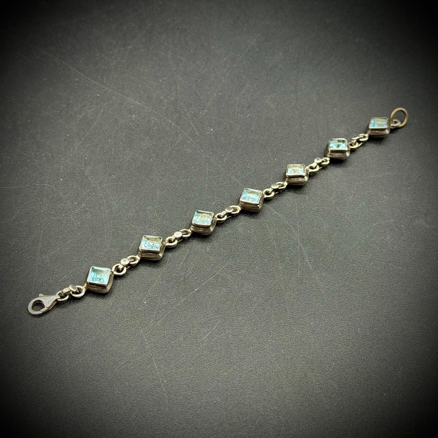 Beautiful Sterling Silver & Topaz Bracelet