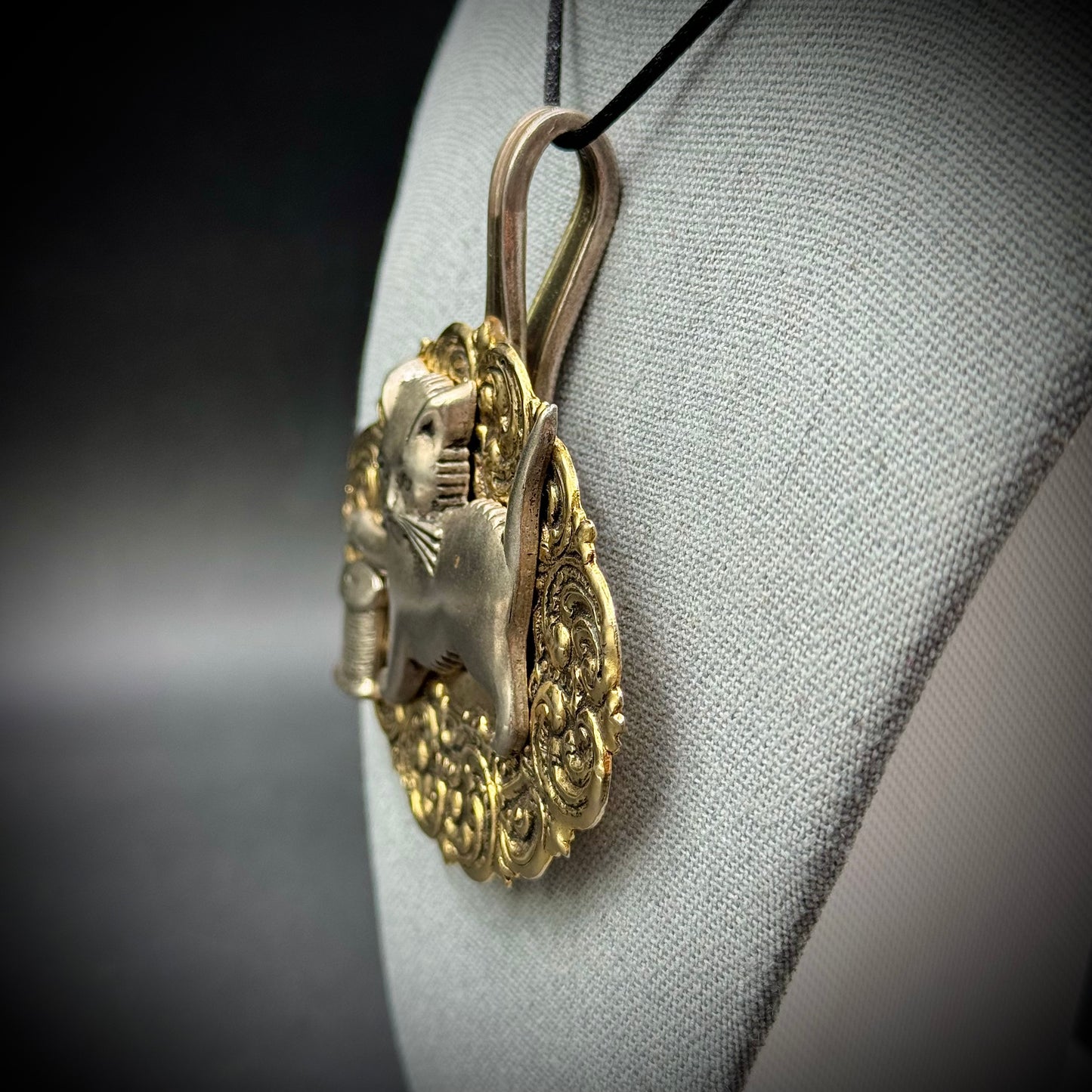 Unique Artist Made Large Kitty Cat Pendant