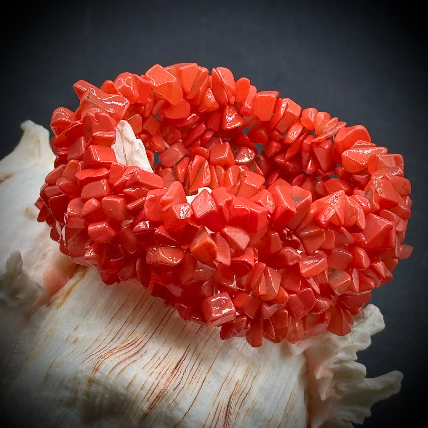Fabulous Coral Chip Bracelet