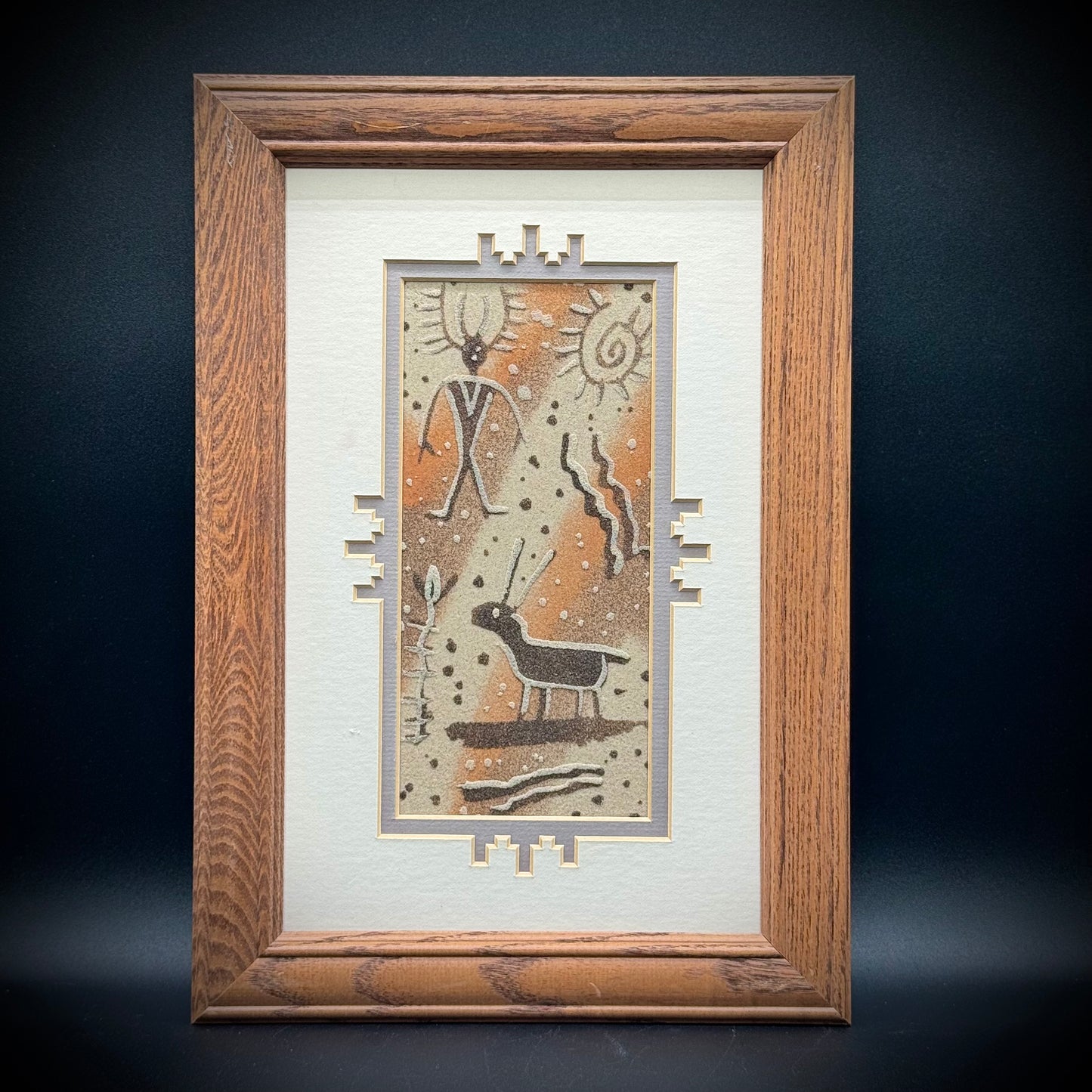 Artist Signed & Custom Framed Navajo Sand Painting